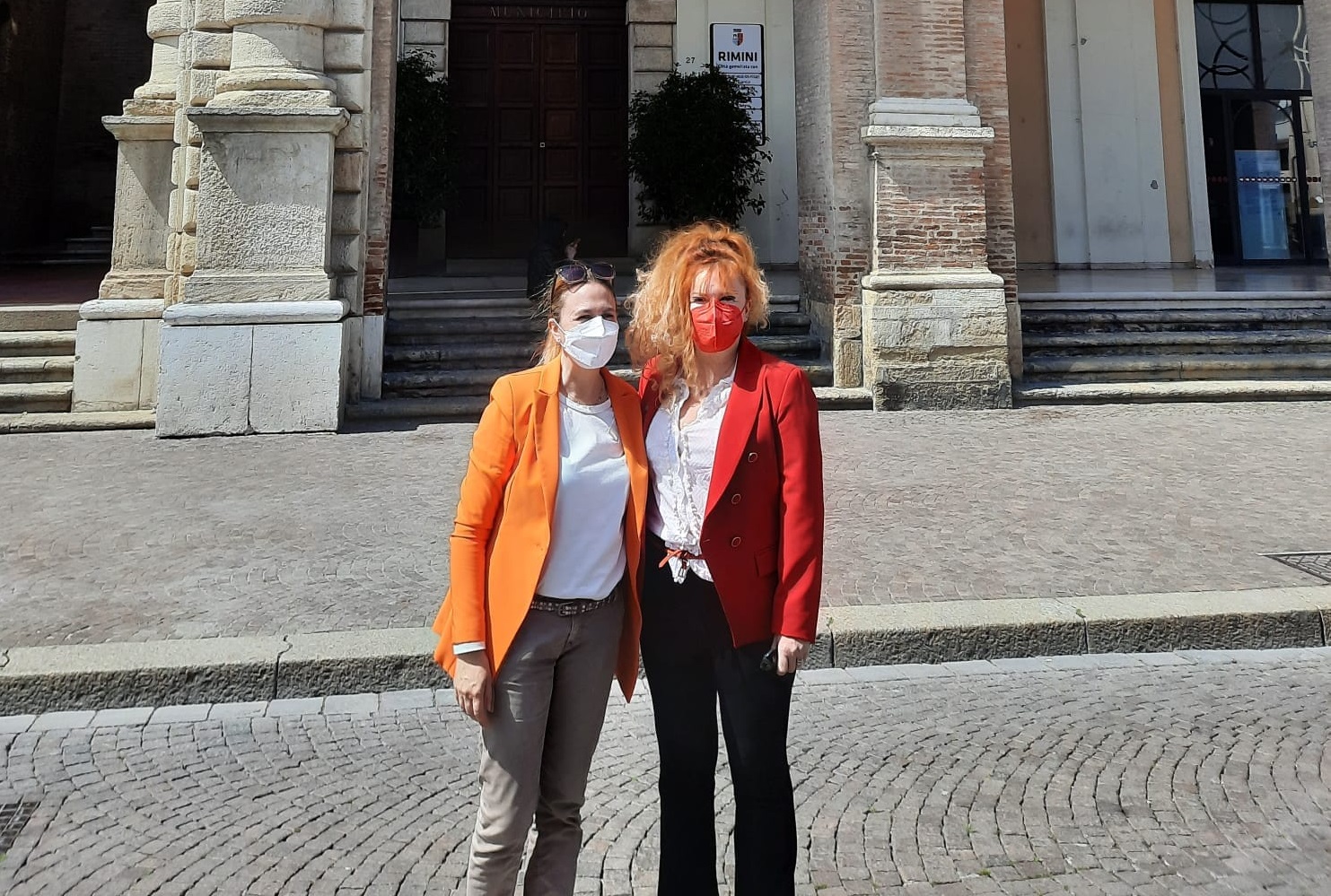 Presidente di Croce Rossa Rimini Rita Rolfo e vicesindaco Gloria Lisi