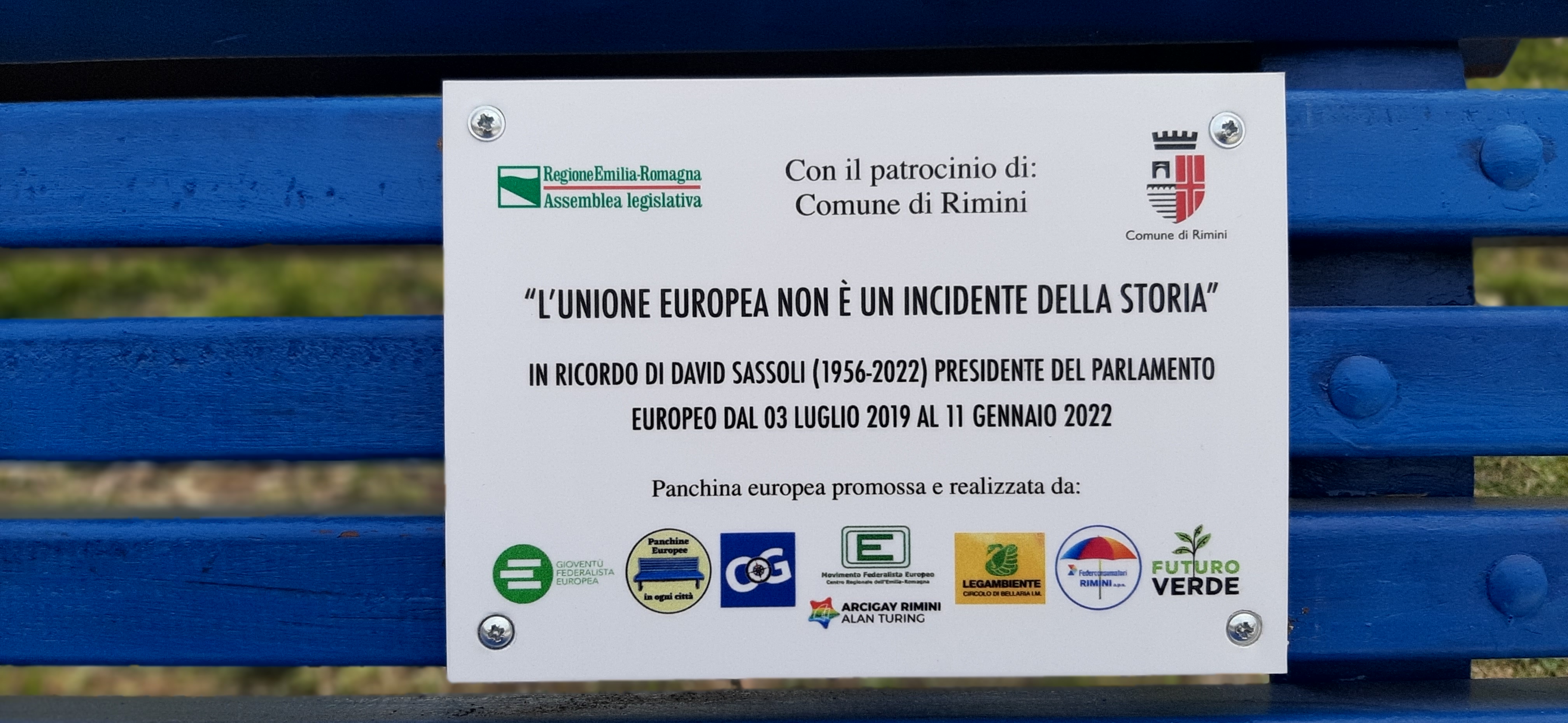 nuova targhetta panchina europea
