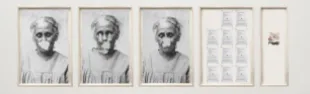 Particolare di quadro di arte contemporanea