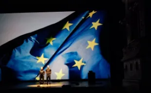 Giornata dell'Europa 19/5/2026 spettacolo teatrale "L'Europa non cade dal Cielo" Teatro Galli