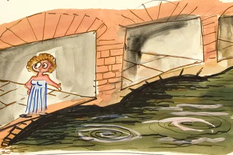 Disegno di Fellini tratto dal Libro dei Sogni