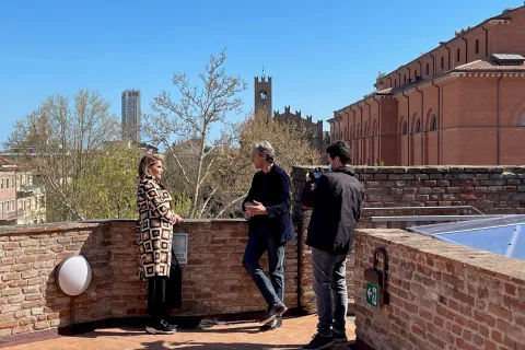 Simona Ventura e Sindaco Gnassi