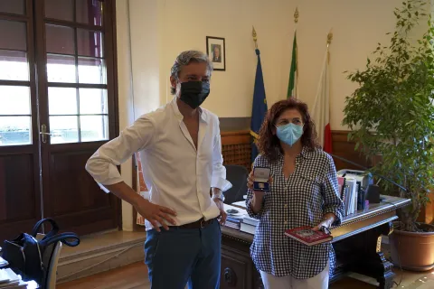 sindaco, assessore alla sicurezza e dott.ssa bonini