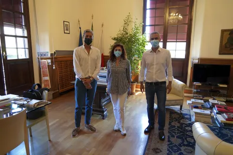 sindaco, assessore alla sicurezza e dott.ssa bonini