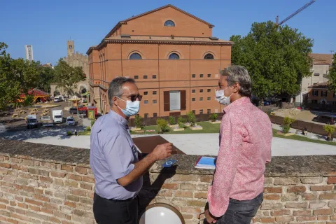 Mons. Dario Viganò e Andrea Gnassi