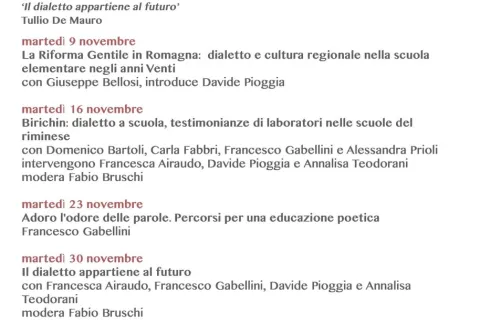 Cartolina "Il dialetto a scuola"