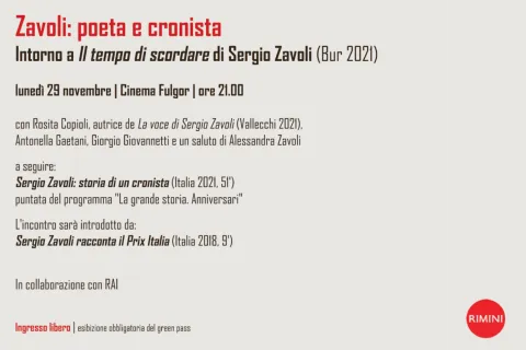 cartolina evento Sergio Zavoli (retro)