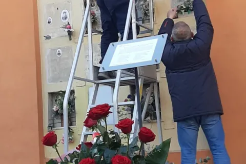 cerimonia di tumulazione di Franco Leoni Lautizi