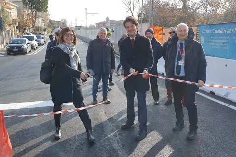 Taglio del nastro nuovo sottopasso Viserba