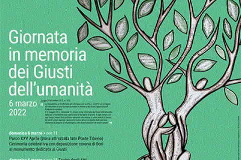 Locandina “Giornata in memoria dei Giusti dell’umanità” 2022