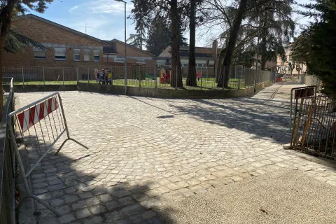 Percorso ciclo pedonale di via G. Ferrari, zona Ina Casa