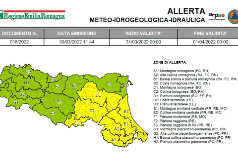 allerta gialla per criticità idraulica