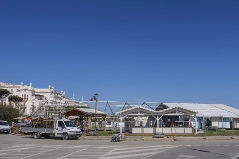 preparativi adunata alpini 2022