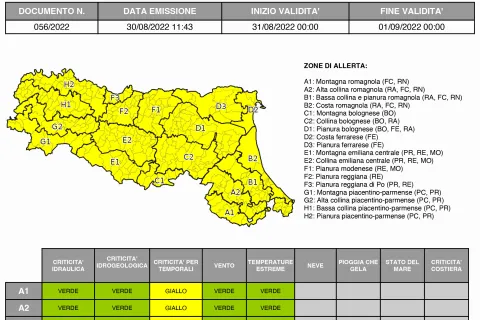 allerta meteo n. 56