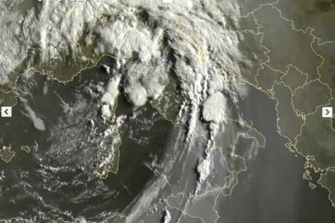 immagini satellitari del mal tempo che ha attraversato la Regione