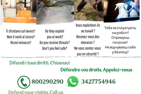 campagna contro lo sfruttamento lavorativo
