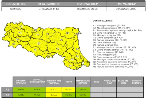 allerta meteo n. 59