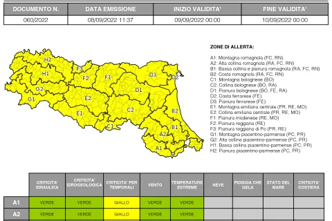 allerta meteo n.60