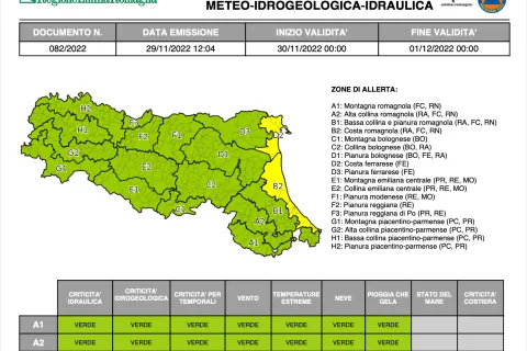 Allerta meteo n. 82