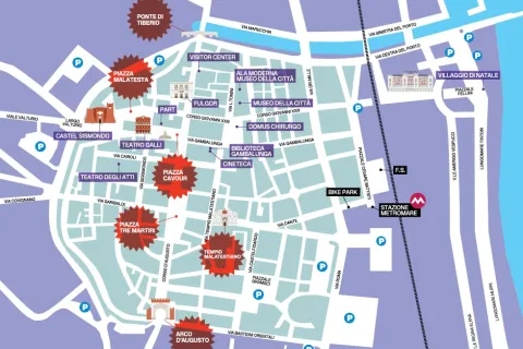 Capodanno Rimini - mappa eventi