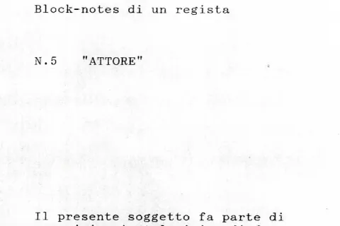 Fellini incompiuto: appunti per il block notes sul mestiere dell’attore 2