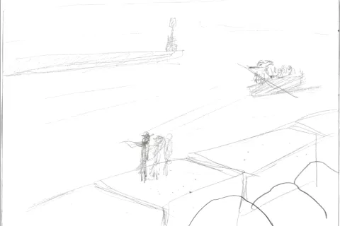 Fellini incompiuto: caronte sul porto di Rimini