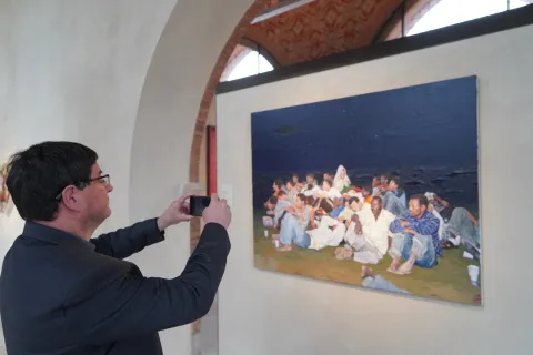 Vescovo Monsignor Nicolò Anselmi in visita al Part