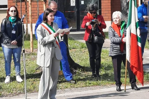 Alle Officine Grandi Riparazioni di via Tripoli, la prima cerimonia che anticipa la festa del 25 aprile.