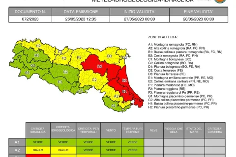 Allerta sabato 27 maggio 2023