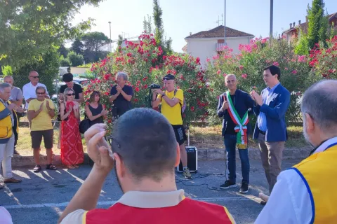 inaugurazione rotatoria elio ghelfi