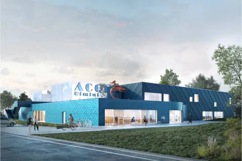 Rendering esterno piscina