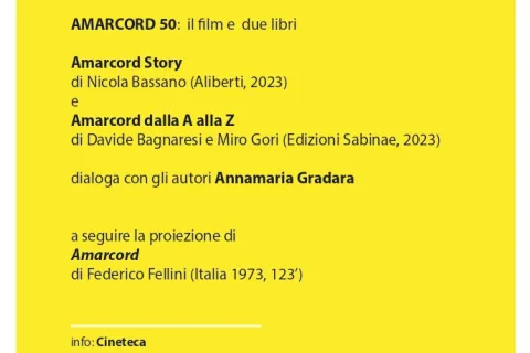 volantino amarcord 50 retro