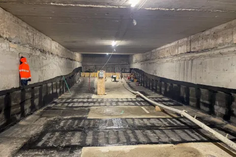 lavori per il prolungamento del sottopasso centrale della Stazione