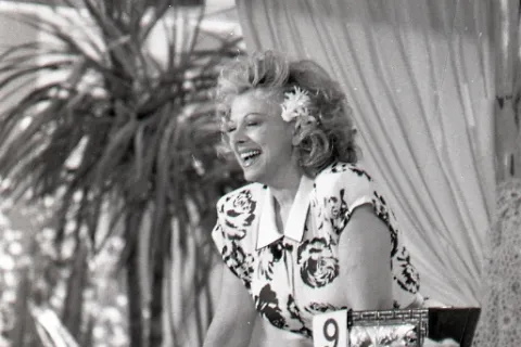 Sandra Milo al Bandiera Gialla di Rimini nel 1987