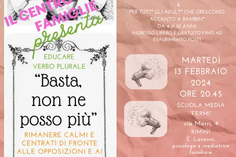 Martedì 13 febbraio al Centro per le Famiglie "Educare Verbo Plurale"