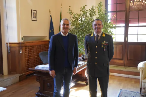 Sindaco Jamil Sadegholvaad e comandante colonnello Fulvio Furia