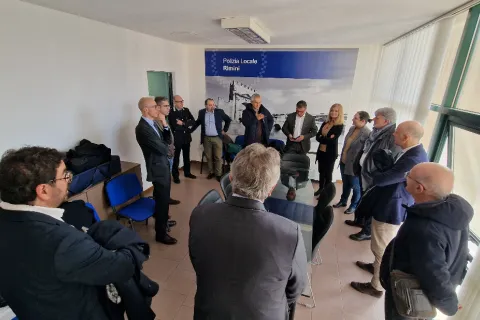 Le associazioni di categoria in visita alla nuova centrale operativa della Polizia Locale