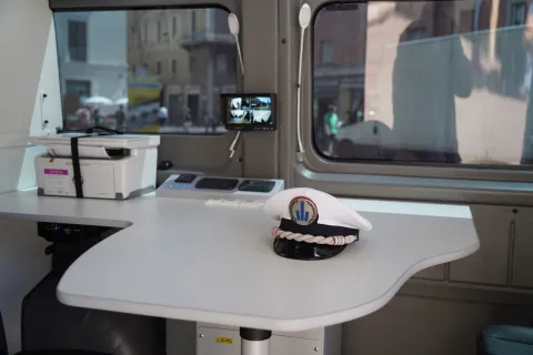 ufficio mobile in dotazione alla Polizia Locale di Rimini