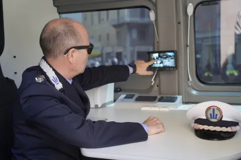 ufficio mobile in dotazione alla Polizia Locale di Rimini