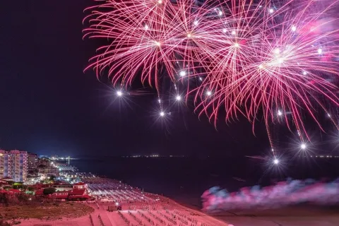 fuochi d'artificio rosa
