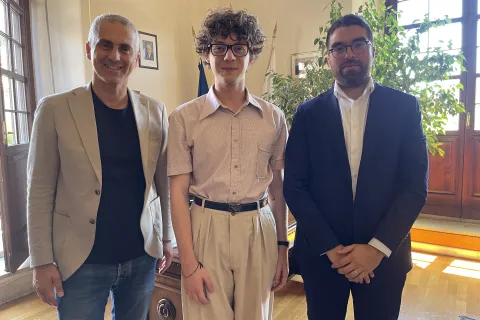edoardo prati in visita a palazzo garampi