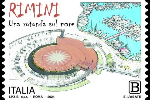 annullo filatelico una rotonda sul mare