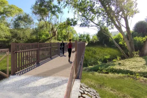 Percorso ciclopedonale Ausa - rendering