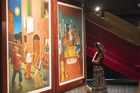 Pino Boschetti, il pittore che dipinge in dialetto