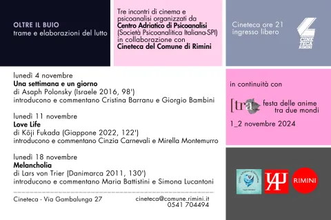 Cinema e psicoanalisi: in Cineteca tre proiezioni per andare “Oltre il buio” e riflettere sul lutto e la sua elaborazione