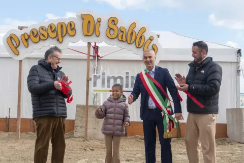 inaugurazione presepe di sabbia