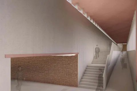 Rendering del progetto di prolungamento del sottopasso centrale della stazione 