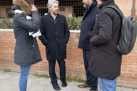 sopralluogo alla palazzina di via Giuliano da Rimini