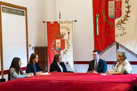 Visita dell'Ambasciatore della Repubblica di Moldovia a Rimini, l’incontro con l'Assessora Valentina Ridolfi e la Presidente del Consiglio comunale Giulia Corazzi
