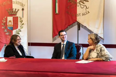 Visita dell'Ambasciatore della Repubblica di Moldovia a Rimini, l’incontro con l'Assessora Valentina Ridolfi e la Presidente del Consiglio comunale Giulia Corazzi